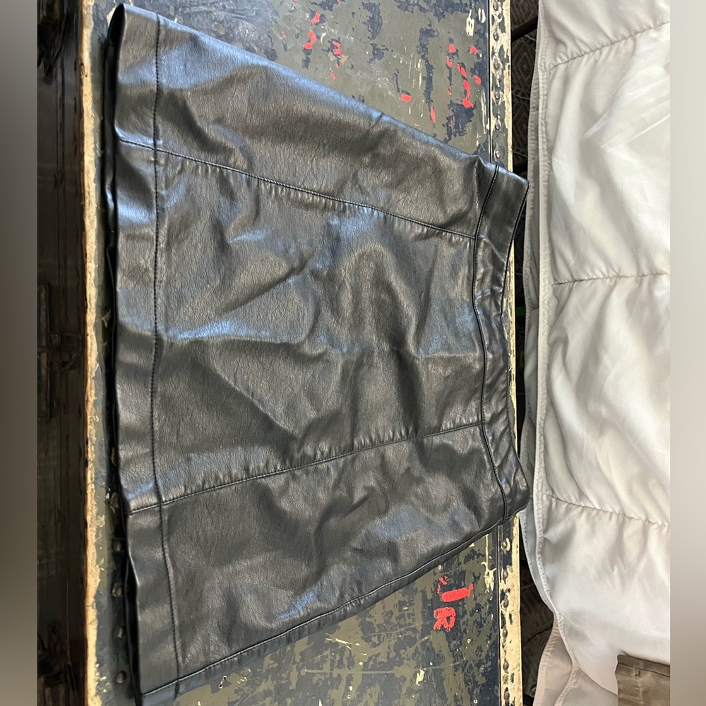 Faux leather skirt